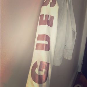 Guess rose gold brand sweatshirt